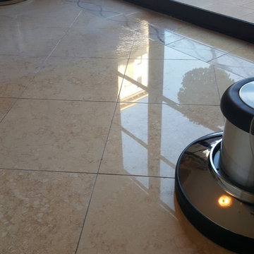 limestone floor polished