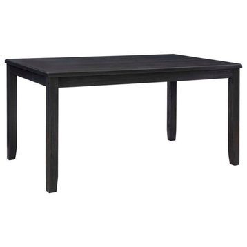 Linon Jordan Wood Dining Table in Dark Charcoal Gray