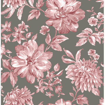 Gabriela Rasberry Floral Wallpaper Bolt