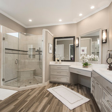 Modern White Bathroom Remodel in Plano TX