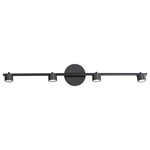ET2 - Taylor 4-Light Fixed Rail Track Light, Black - A clean update to the fixed rail track fixture, the Tailor features machined aluminum heads finished in Satin Nickel or Black that swivel to direct the light where it's needed most. Great for family rooms and multi-family applications.