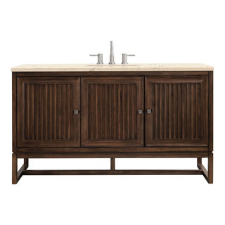 The Eloise Bathroom Vanity, Rustic Almond, 72, Double Sink, Freestanding