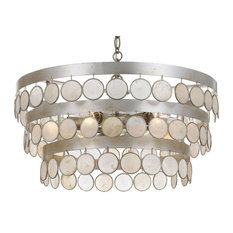 Crystorama Lighting Group 6006 Coco 6 Light 22"W Chandelier - Antique Silver