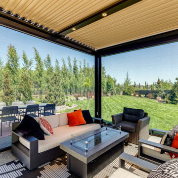 Freestanding Adjustable StruXure Pergola with LED Lighting
