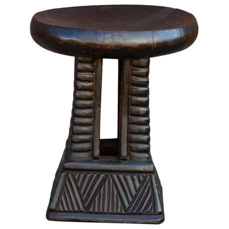 Cameroon Carved Tribal Milk Stool