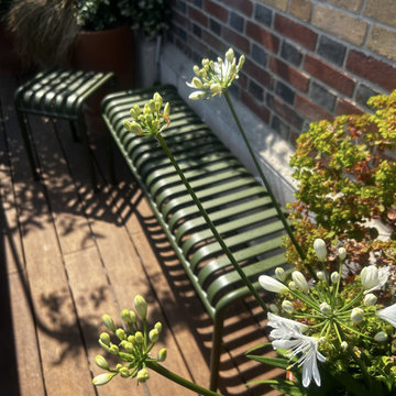 Aménagement paysager d'un balcon filant à Paris...