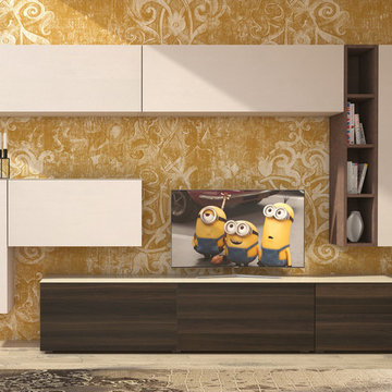 Modern Italian Wall Unit Velvet 113 by Artigian Mobili - $3,945.00