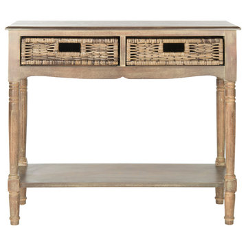 Safavieh Corbin 2-Drawer Console Table, Washed Natural Pine