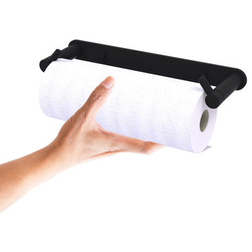 Fresno Wall Mounted Rollerless Paper Towel Holder, Matte Black