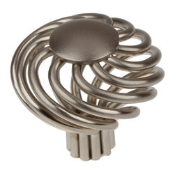 GlideRite Hardware - 1.5" Birdcage Cabinet Knob, Satin Nickel - Cabinet And Drawer Knobs