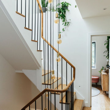 Hallway & Landing with statement chandelier