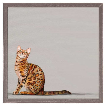 "Feline Friends - Bengal Cat" Mini Framed Canvas by Cathy Walters