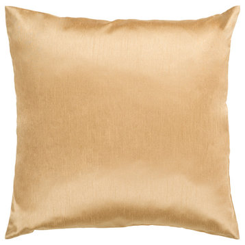 Solid Luxe Pillow, Tan, Poly Fill, 18"