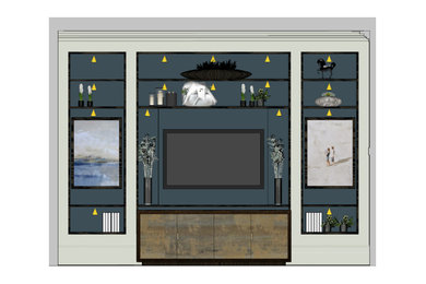 Cabinetry Design for a TV Media feature wall