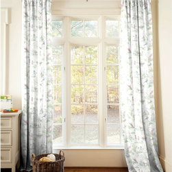 Nursery Rhyme Toile Sage Drapes - Baby And Kids