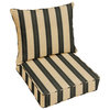 Sunbrella Berenson Tuxedo Outdoor Deep Seating Pillow and Cushion Set, 23x25