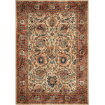 Palmetto Living by Orian - Palmetto Living by Orian Alexandra Persian Varse Area Rug, Cream, 5'3"x7'6" - Persian Varse Area Rug is a great combination of Oriental design and modern detail and color. The light neutral coloring with a rich red border makes a perfect mix for the contemporary home. The design draws on eastern traditional style rugs and will complete your look.