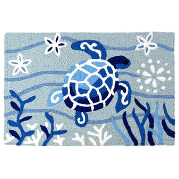 JellyBean Accent Rug Blue Turtle