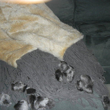 Desert Wolf Faux Fur Throw