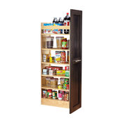 14"x58" Wood Pantry With Slide
