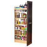 REV-A-SHELF, INC. - 11" Wood Tall Cab Pantry Org w/ Soft-Close 43" Tall Rev-A-Shelf 448-TP43-11-1 - Rev-A-Shelf 448-TP Series allows you to maximize your storage pace with a functional pull-out pantry  Constructed of maple, they feature adjustable shelves and door mount brackets, a telescoping rear wall and mounting hardware  Shipped ready to assemble and CARB II compliant  450 lb. rated slide with gas assisted soft-close and mounting hardware are included   Patented Door Mount Brackets with micro-adjustment and system holes drilled for shelf adjustment  Fully accessible top shelf and rub bushing included for 1-1/2", 1-5/8", and 1-3/4in face frames  Innovative tilt adjustment and adjustment screws to center pantry