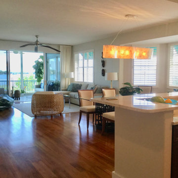 Living room & dining room area overlooking the Intracoastal Waterway