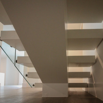 Project #80 | Mono-Beam Staircase with Glass Panels