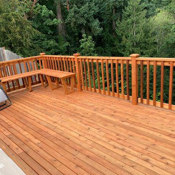 Tight nut cedar deck