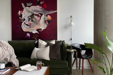 Living room - contemporary living room idea in Toronto