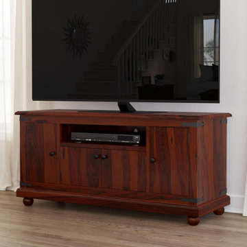 Kokanee Rustic Solid Wood TV Stand & Media Cabinet With Storage
