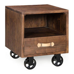 Hunter Rolling Night Stand - Nightstands And Bedside Tables