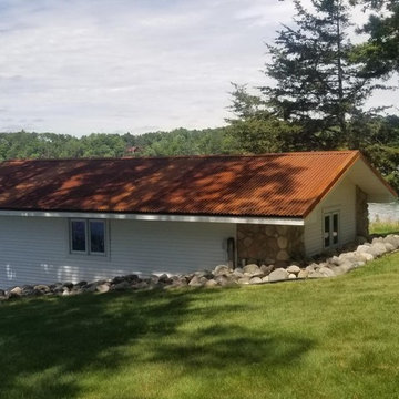 Corten steel corrugated metal roof