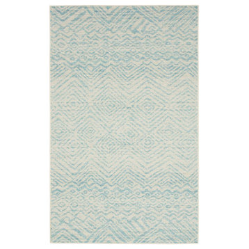 Mohawk Home Zig Zag Stripe Aqua 7' 6" x 10' Area Rug