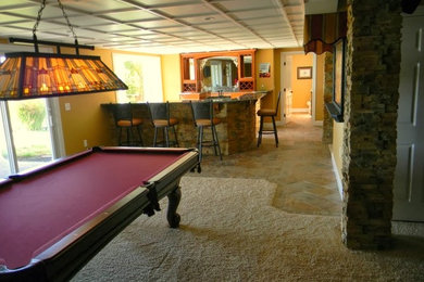 Inspiration for a transitional basement remodel in Philadelphia