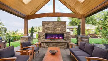 Heat & Glo indoor outdoor double sided gas fireplace in Pittsburgh PA