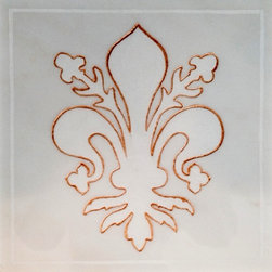 Fleur De Lis- Florentine symbol with gold leaf- Symbolic Collection - Artwork