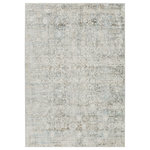 Jaipur Living - Vibe by Jaipur Living Kenrick Floral Gray and Light Blue Area Rug 7'10"x10' - The glamorous yet versatile style of the Melo collection offers a chic, contemporary edge to any home. The Kenrick rug boasts an intricate trellis motif in tones of ivory, gray, blue, and green. This power-loomed collection features a stunning lustrous sheen and texture-rich, varied pile height for added dimension and depth.