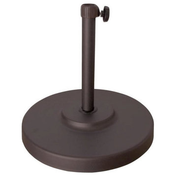 50 lb. Umbrella Base With Steel Cover With Concrete Bronze