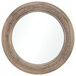 Elk Home - Riverrun Mirror, Natural - Embellished with carved beading, this accent mirror features a natural fir wood surround in an elegantly aged finish. With notes of driftwood and sun-bleached timber, the Riverrun collection is perfect for dressing a transitional or coastal style interior. Matching items are available in the Riverrun collection.