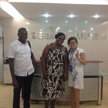 The couple ordered glass railing come from Togo