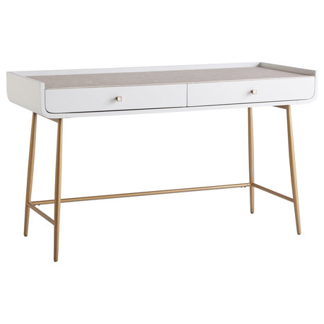 Miranda Kerr by Universal Furniture Allure Wood Vanity Desk, White