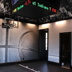 Basketball Themed Home Gym - Wallpaper