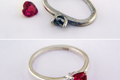 Ring Smashed with Hammer - Before & After