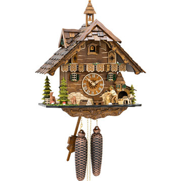 Engstler Weight-driven Cuckoo Clock with 8-Day weight driven movement- Full Size