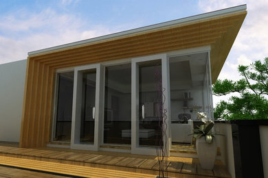 Inspiration for a modern exterior home remodel in Other