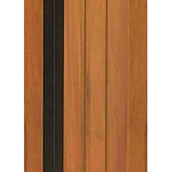 Single Door, with Contemporary Heavy Iron Handle and, Groove Panel - Front Doors