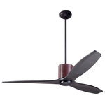 The Modern Fan Co. - LeatherLuxe Fan, Bronze/Chocolate, 54" Ebony Blade, Wall/Remote Control - From The Modern Fan Co., the original and premier source for contemporary ceiling fan design: the LeatherLuxe DC Ceiling Fan in Dark Bronze and Chocolate Leather with Ebony Blades and choice of control option.