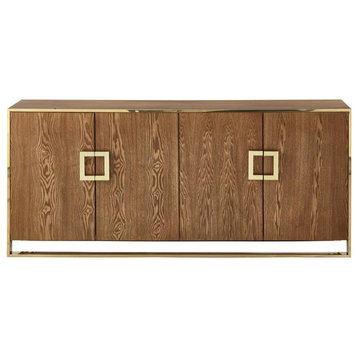 Inspired Home Ulani Sideboard Buffet in Ash Brown