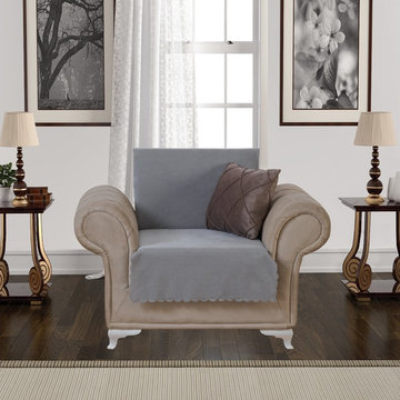 Chiara Rose Anti-slip Armless Sofa Cover Furniture Protector Chair Size Diamond