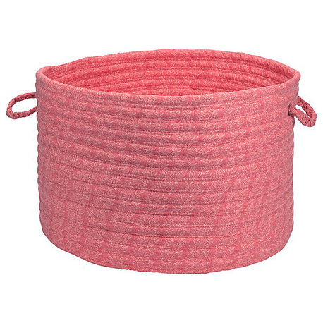 Colonial Mills Basket Solid Fabric Basket Coral Round